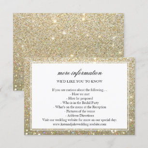 Mehr Info Wedding Card - Gold Glit Fab Gerahmt Einladung