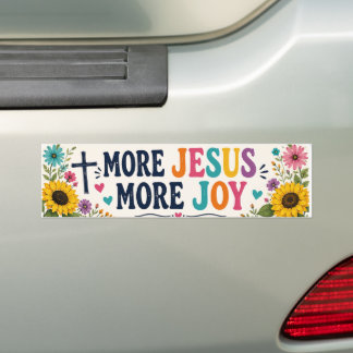 Mehr Jesus Mehr Freude Helle Farbige Stoßstange Au Autoaufkleber