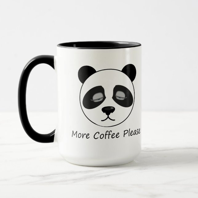 Mehr Kaffee Panda Tasse (Links)