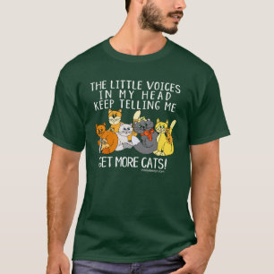 Mehr Katzen Funny Sprichwort Dunkel T-Shirt