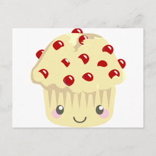 Mehr Kawaii Muffin Faces Postkarte