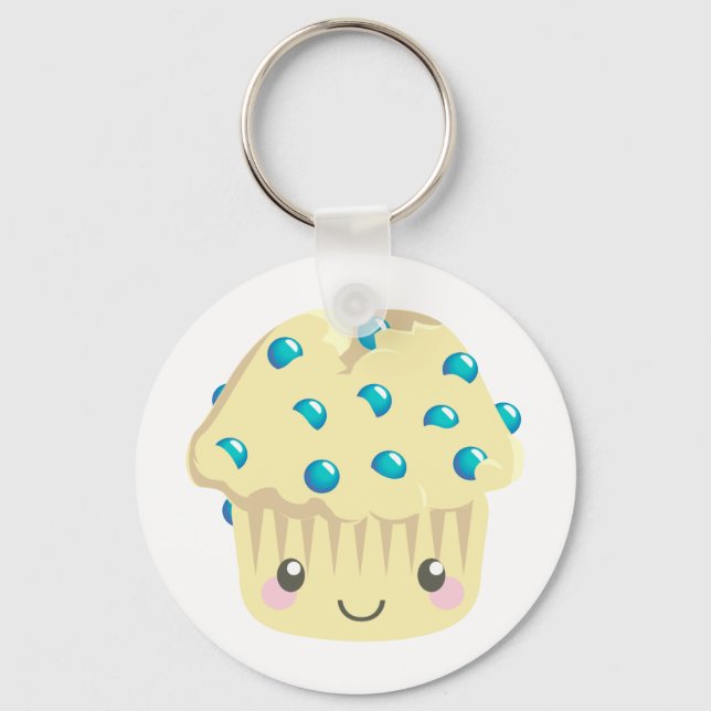 Mehr Kawaii Muffin Faces Schlüsselanhänger (Vorderseite)