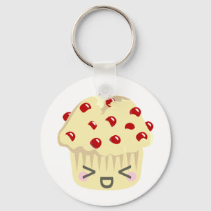 Mehr Kawaii Muffin-Gesichter Schlüsselanhänger