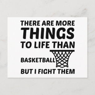 MEHR LEBEN ALS BASKETBALL FUN POSTKARTE