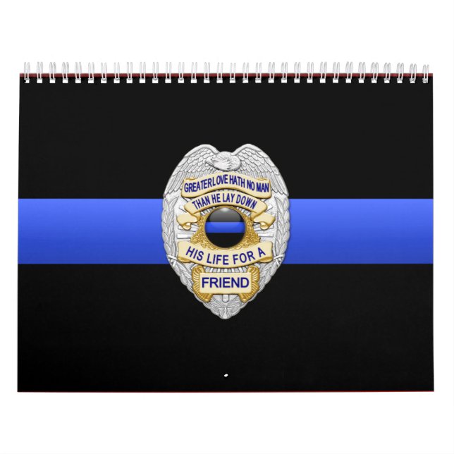 Mehr Liebe Abzeichen Thin Blue Line Kalender (Titelbild)