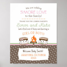 Mehr Liebe Babygeschlecht zeigt Babydusche Poster