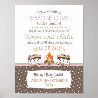 Mehr Liebe Babygeschlecht zeigt Babydusche Poster