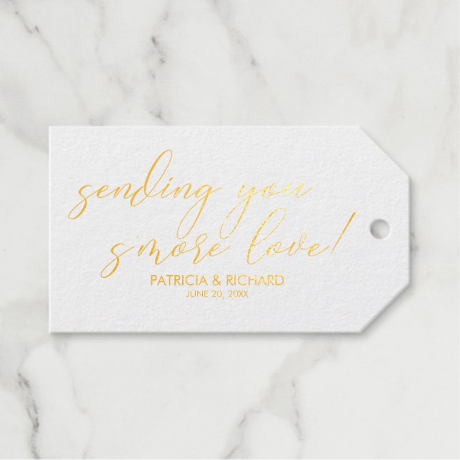 Mehr Liebe Chic-Gastgeschenke Hochzeiten Geschenkanhänger (Vorderseite (Horizontal))