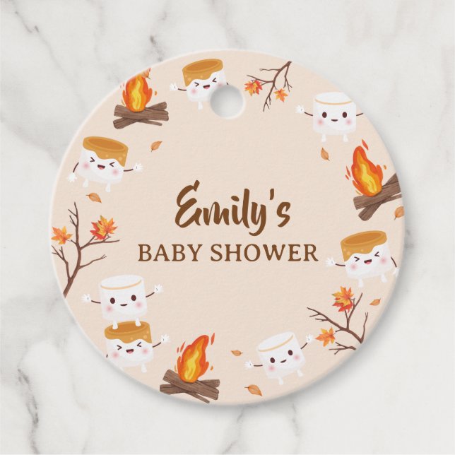 Mehr Liebe Fall Rustikales Camping Kinderdusche Geschenkanhänger (Vorderseite)