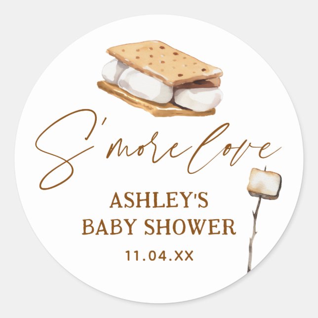 Mehr Liebe Mehr Babydusche Runder Aufkleber (Vorderseite)