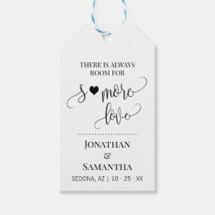 Mehr Liebe minimalistische Typografie-Gastgeschenk Geschenkanhänger