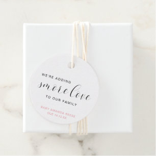 Mehr Liebe Rosa Girl Elegante Babydusche Geschenkanhänger