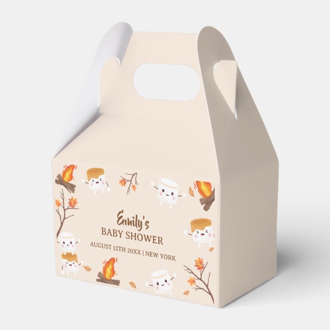 Mehr Liebe Rustikales Camping Fall Baby Dusche Geschenkschachtel (Vorderseite)