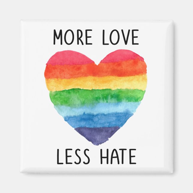Mehr Liebe weniger Hass Magnet (Vorne)
