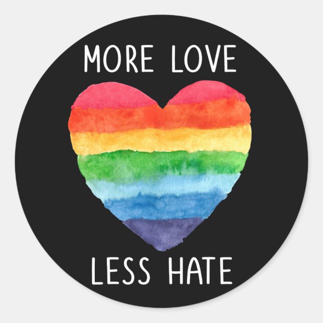 Mehr Liebe Weniger Hass Sticker (Vorderseite)