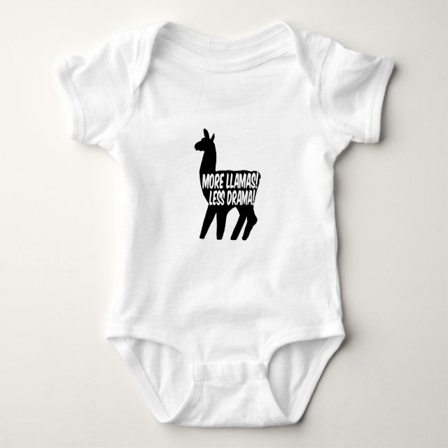 Mehr Llamas weniger Drama Baby Strampler (Vorderseite)