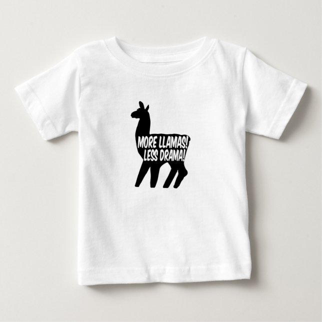 Mehr Llamas weniger Drama Baby T-shirt (Vorderseite)