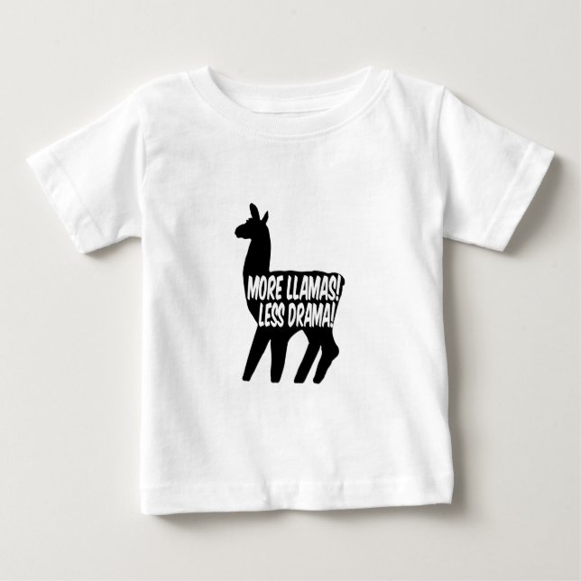Mehr Llamas weniger Drama Baby T-shirt (Vorderseite)