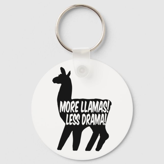 Mehr Llamas weniger Drama Schlüsselanhänger (Vorderseite)