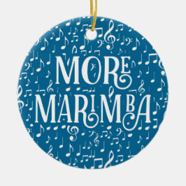 Mehr Marimba - Blaue weiße Musik Keramik Ornament