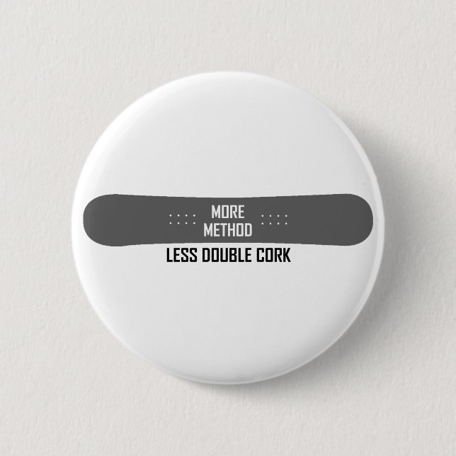 Mehr Methode weniger Doppelkorken Button (Vorderseite)