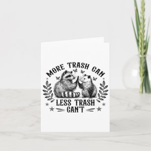 Mehr Mülltonne Weniger Müll Kann Lustiger Waschbär Karte