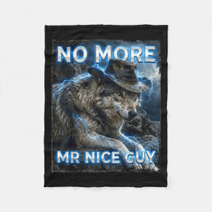 Mehr netter Typ Cringe Meme Wölfe lustig Alpha Fleecedecke