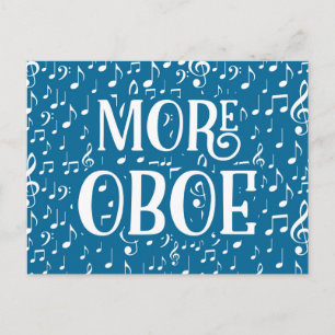 Mehr Oboe - Blau Weiße Musik Postkarte