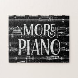Mehr Piano Chalkboard - Schwarz-weiße Musik