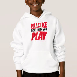 Mehr praktizieren | Motivierend Phrase Red Typogra Hoodie