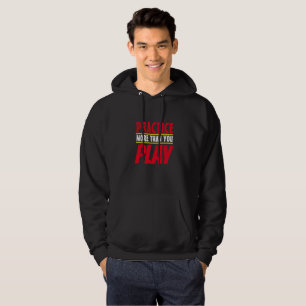 Mehr praktizieren   Motivierend Phrase Red Typogra Hoodie