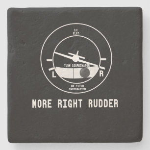 Mehr rechts Rudder CFI Flight Instructor Pilot Ges Steinuntersetzer