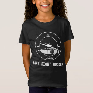 Mehr rechts Rudder CFI Flight Instructor Pilot Ges T-Shirt