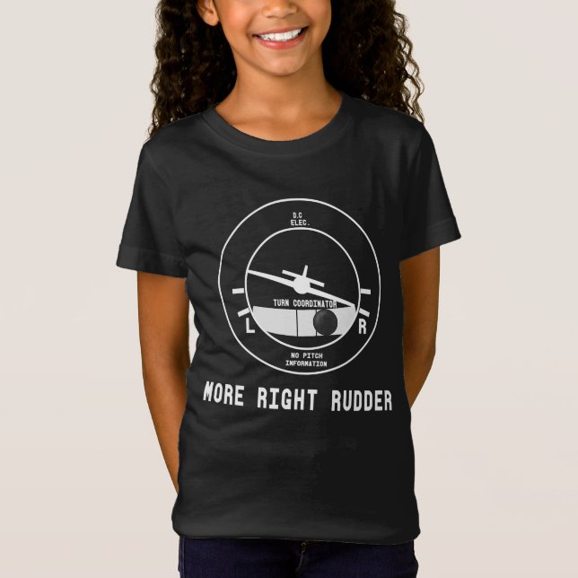 Mehr rechts Rudder CFI Flight Instructor Pilot Ges T-Shirt (Vorderseite)