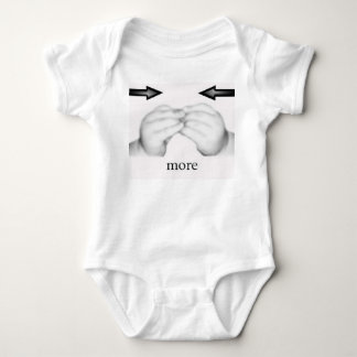 mehr Säuglings-Stramplerbaby-Zeichensprache Baby Strampler