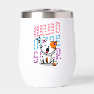 Mehr Schlaf brauchen Funny Cat niedlicher Ausspr