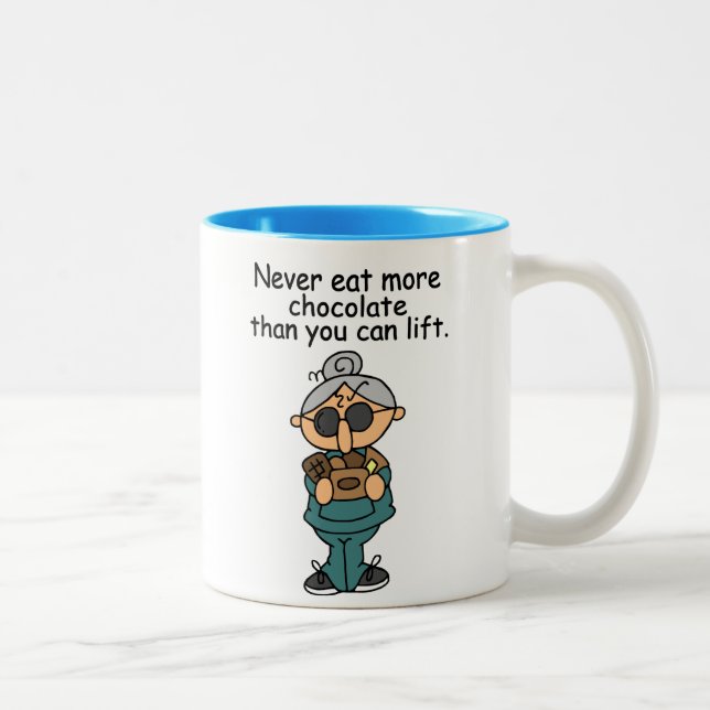 Mehr Schokolade-Spaß Zweifarbige Tasse (Rechts)