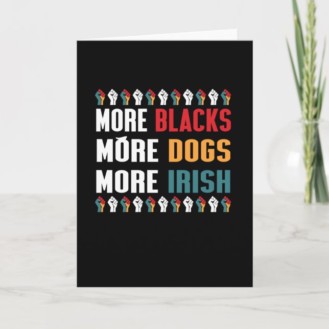 Mehr Schwarze mehr Hunde mehr irisch Karte (Vorderseite)