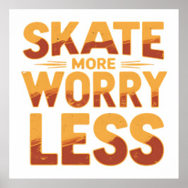 Mehr Skate, weniger Retro-Skateboarding-Angebot Poster