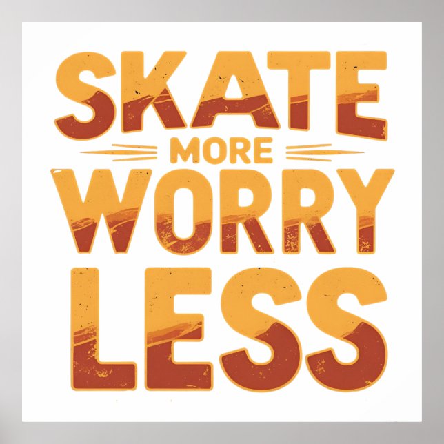 Mehr Skate, weniger Retro-Skateboarding-Angebot Poster (Vorne)