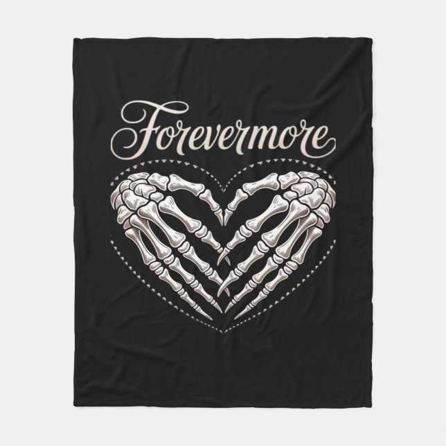 Mehr Skeleton Hands Herz-Gotik Halloween Fleecedecke (Vorderseite)
