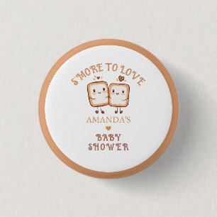 Mehr S'mores zum Lieben Baby Shower am Lagerfeuer Button