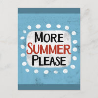 Mehr Sommer Bitte Postkarte