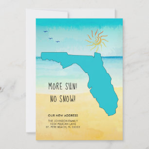 Mehr Sonne! Kein Schnee! Neues Zuhause in Florida Ankündigung