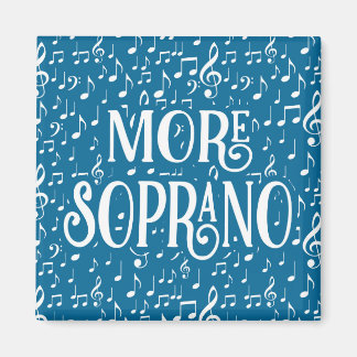 Mehr Soprano - Blue White Singer Magnet