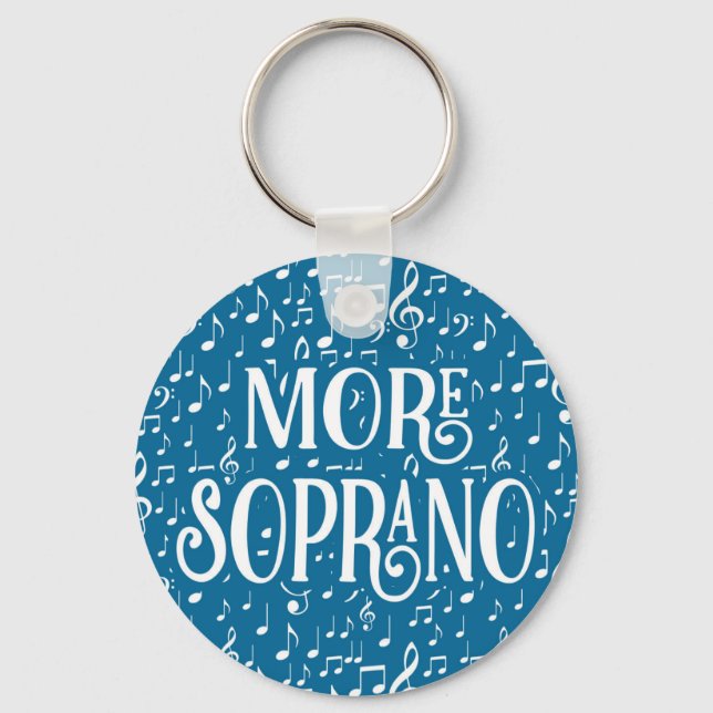 Mehr Soprano - Blue White Singer Schlüsselanhänger (Vorderseite)