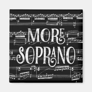 Mehr Soprano-Tafel - Schwarz-weißer Sänger Magnet