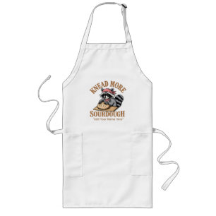 Mehr Sourdough kneten Shirt, Lustiger Waschbär-Bäc Lange Schürze
