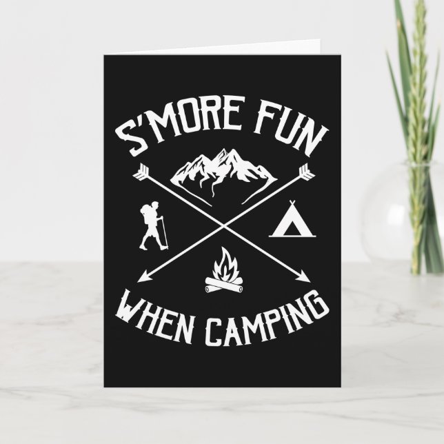 Mehr Spaß beim Camping Funny Camping raucht Karte (Vorderseite)