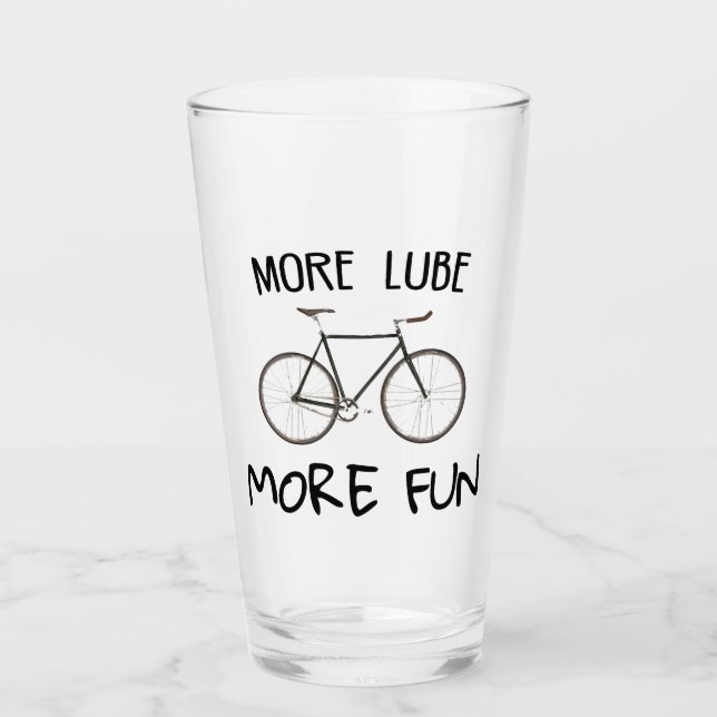 Mehr Spaß beim Radfahren Glas (Vorderseite)